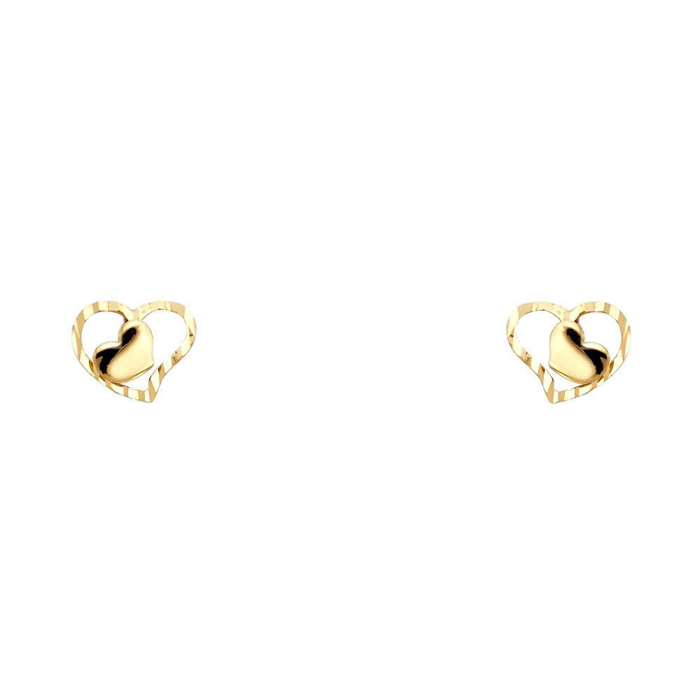 14K Yellow Gold Stud Earrings (ST544)