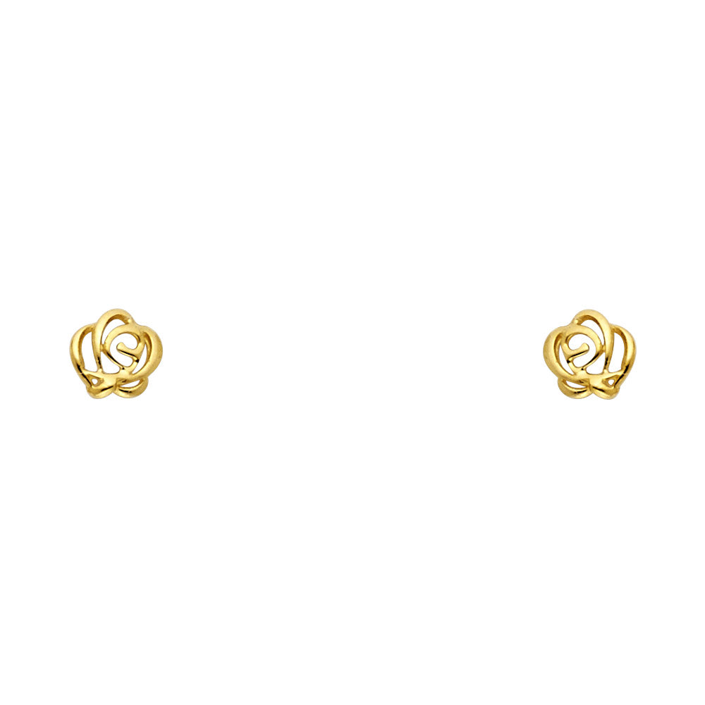 14K Yellow Gold Stud Earrings (ST550)