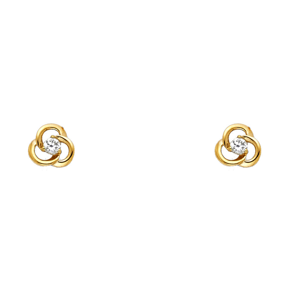 14K Yellow Gold Stud Earrings (ST566)