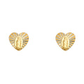 14K Heart Guadalupe Screw Stud