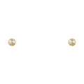 14K Small D/C Circle Screw Stud