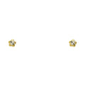 14K Small D/C Flower Screw Stud