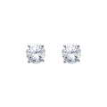 14K White Gold 5 mm Round CZ Bak Screw Stud (Apr)