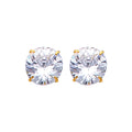14K Yellow Gold 8 mm Round Bascket Stud with Screw