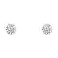 14K Yellow Gold Crystal Ball Stud with Screw