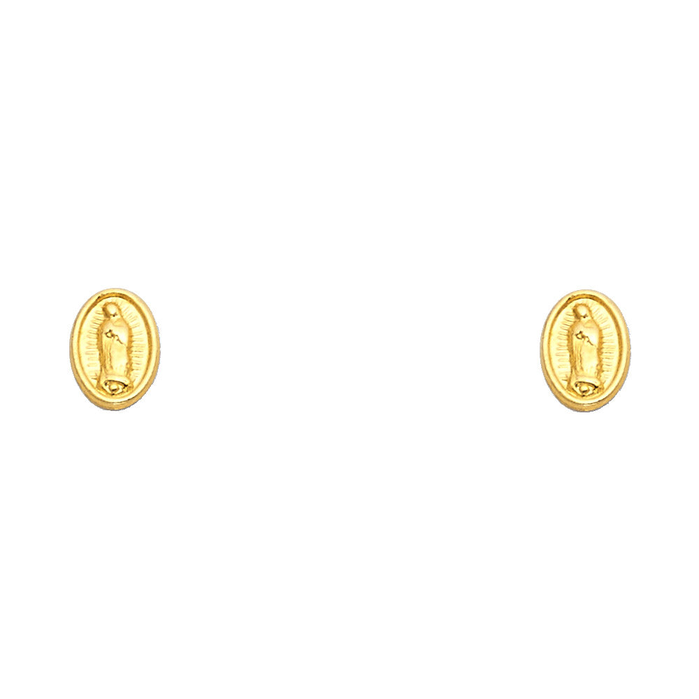 14K Yellow Gold Guadalupe Stud with Screw