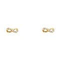 14K Yellow Gold Infiniti CZ Stud with Screw Back