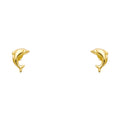 14K Yellow Gold Dolphin Stud with Screw