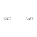 14K White Gold Infiniti CZ Stud with Screw