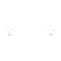 14K White Gold Cross Stud with Screw Back