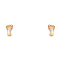 14K Yellow White Rose Gold Foot Stud with Screw