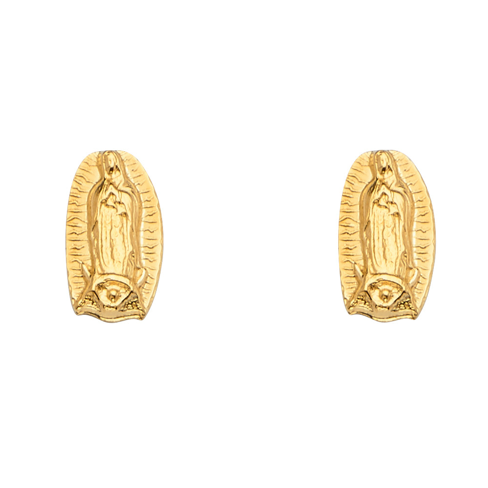 14K Yellow Gold Guadalupe Earring with Screw Back
