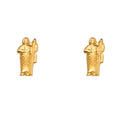 14K Yellow Gold San Judas Earring with Screw Back