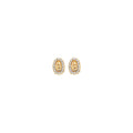 14K Yellow Gold CZ Guadalupe Earring with Screw Back