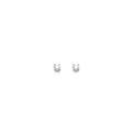 14K White Gold Round 2 mm Stud Earring with Screw Back
