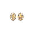 14K Yellow Gold Guadalupe Stud Earring W/ Screw Back