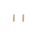 14K Yellow Gold CZ Stud Earring W/ Screw Back