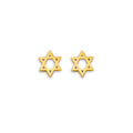 14K Yellow Gold Star Stud Earring W/ Screw Back