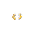 14K Yellow Gold Star Stud Earring W/ Screw Back