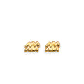 14K Yellow Gold Zodiac Stud Earrings W/ Screw Back