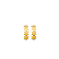 14K Two Tone Gold Stud Earring W/ Screw Back