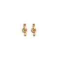 14K Yellow Gold Musical Note Stud Earrings W/ Screw Back