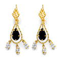 14K Yellow Gold Chandelier Stud Earring