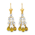 14K Yellow Gold Chandelier Stud Earring