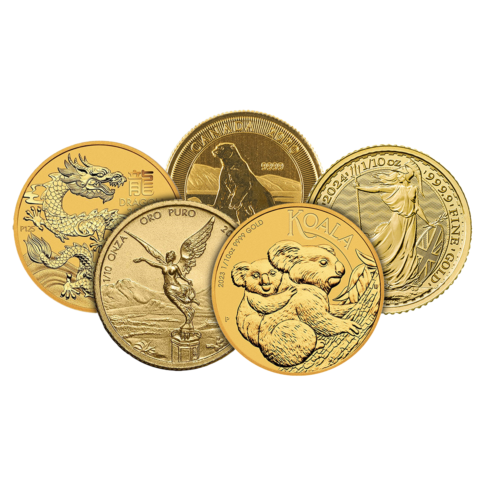 1/10 oz Gold Round or Coin .999+ (Any Mint, Random Year)