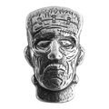 Buy 1.5 oz Silver 3D Frankenstein Head Bar