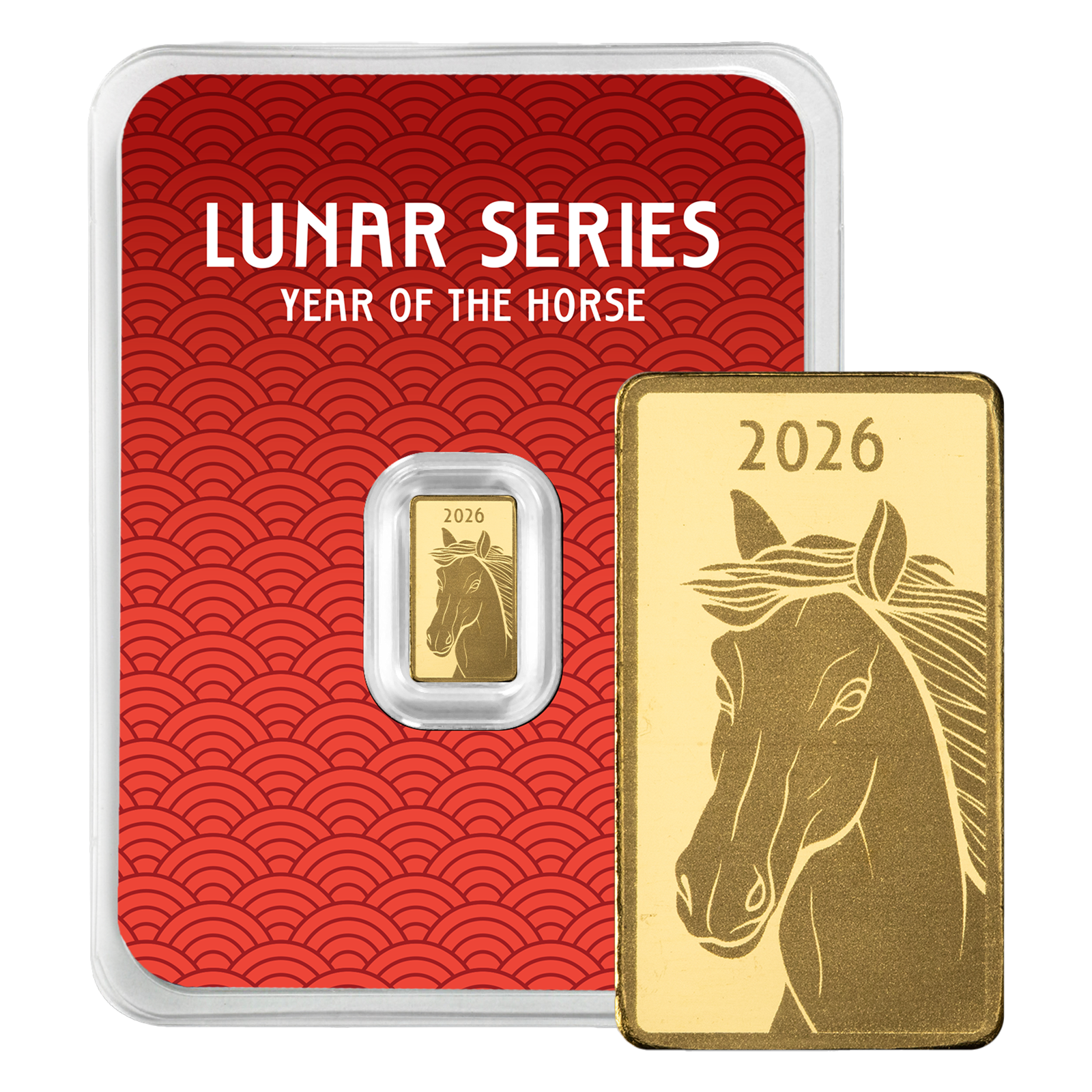 Buy 1 g Gold Year of the Horse Bar (2026) {CAN: Shipping Week of Feb 16th}