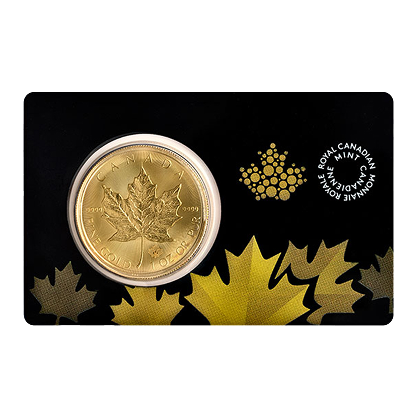 1 oz Canadian Gold Maple Leaf Coins with Assay Card