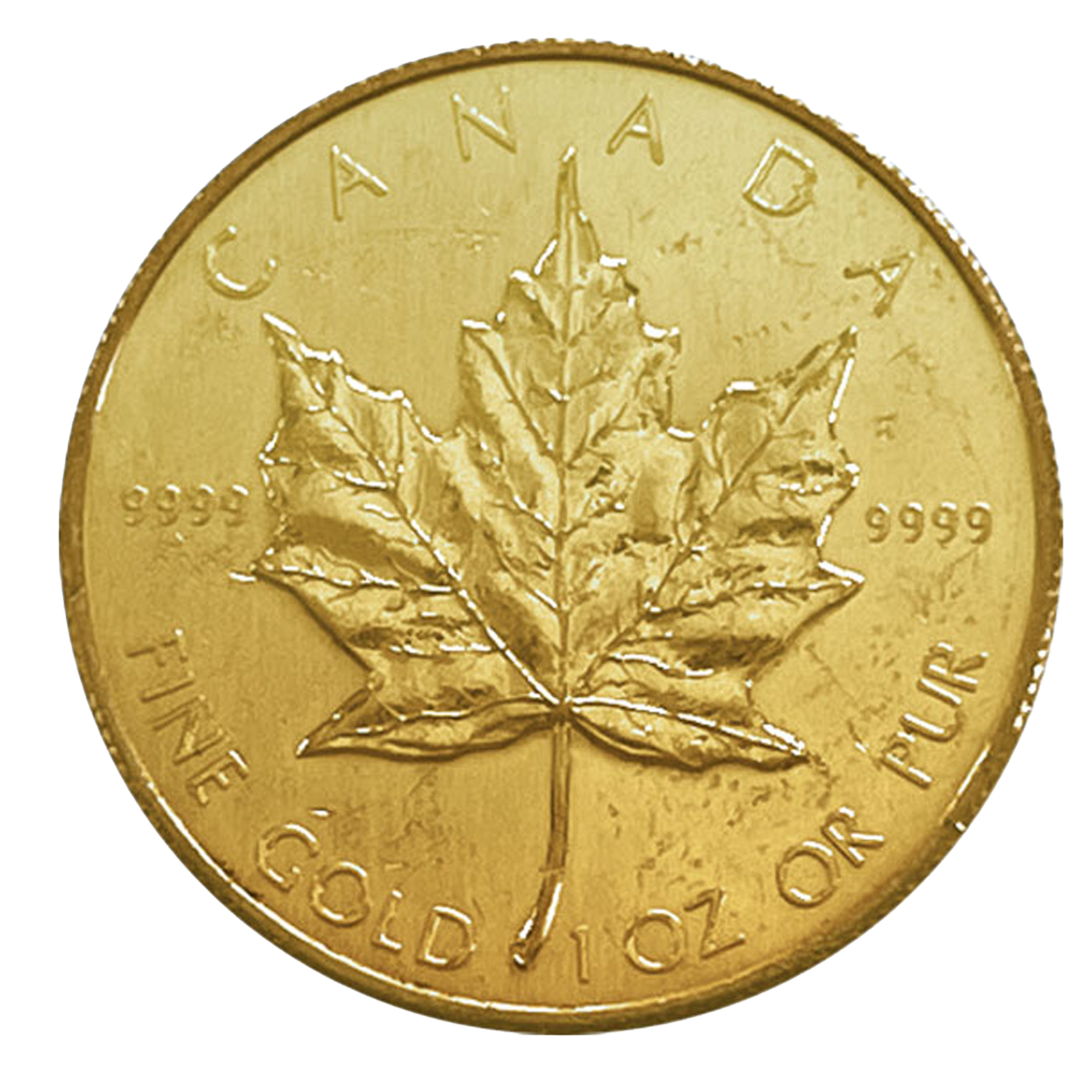 1 oz Gold Maple Leaf Coin (wear and tear)
