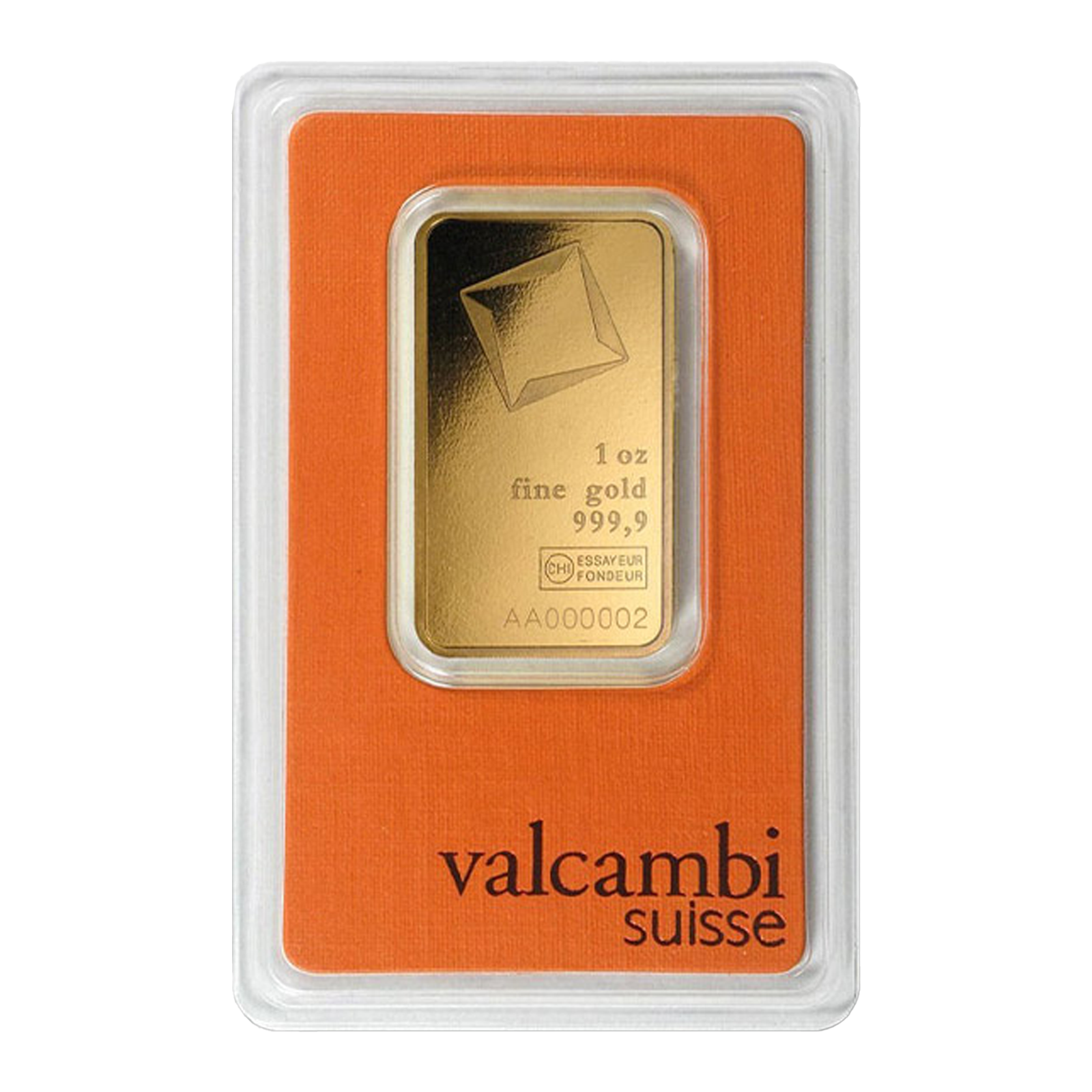 Valcambi Suisse 1 oz Gold Bars (w/ assay)