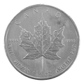 1 oz Canadian Silver Maple Leaf Coins (wear & tear)