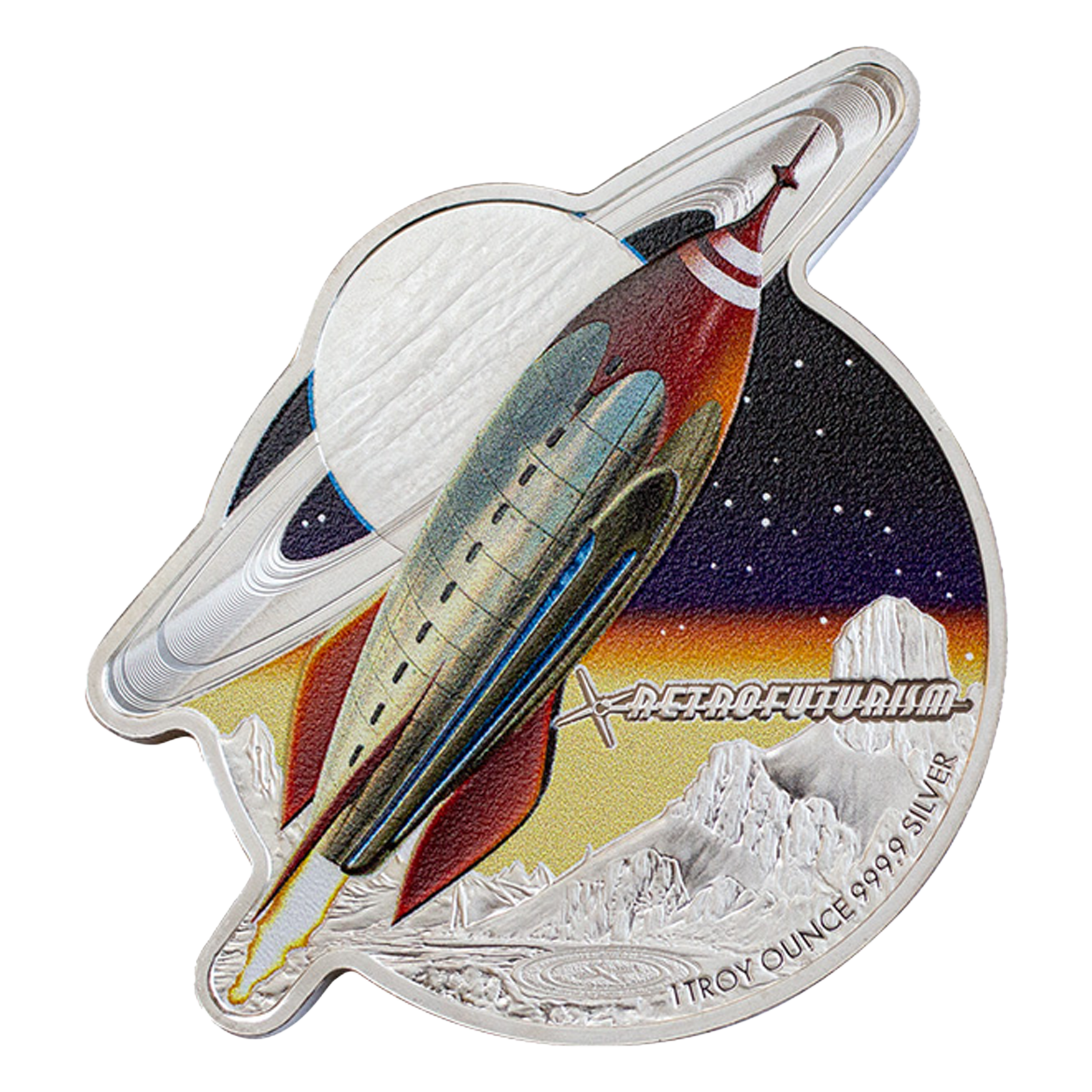 Buy 1 oz Silver Retrofuturism Rocket Coin (2021)