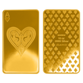 Buy 10 oz Silver Ace of Hearts Bar (.9999) 24K Gold Plated