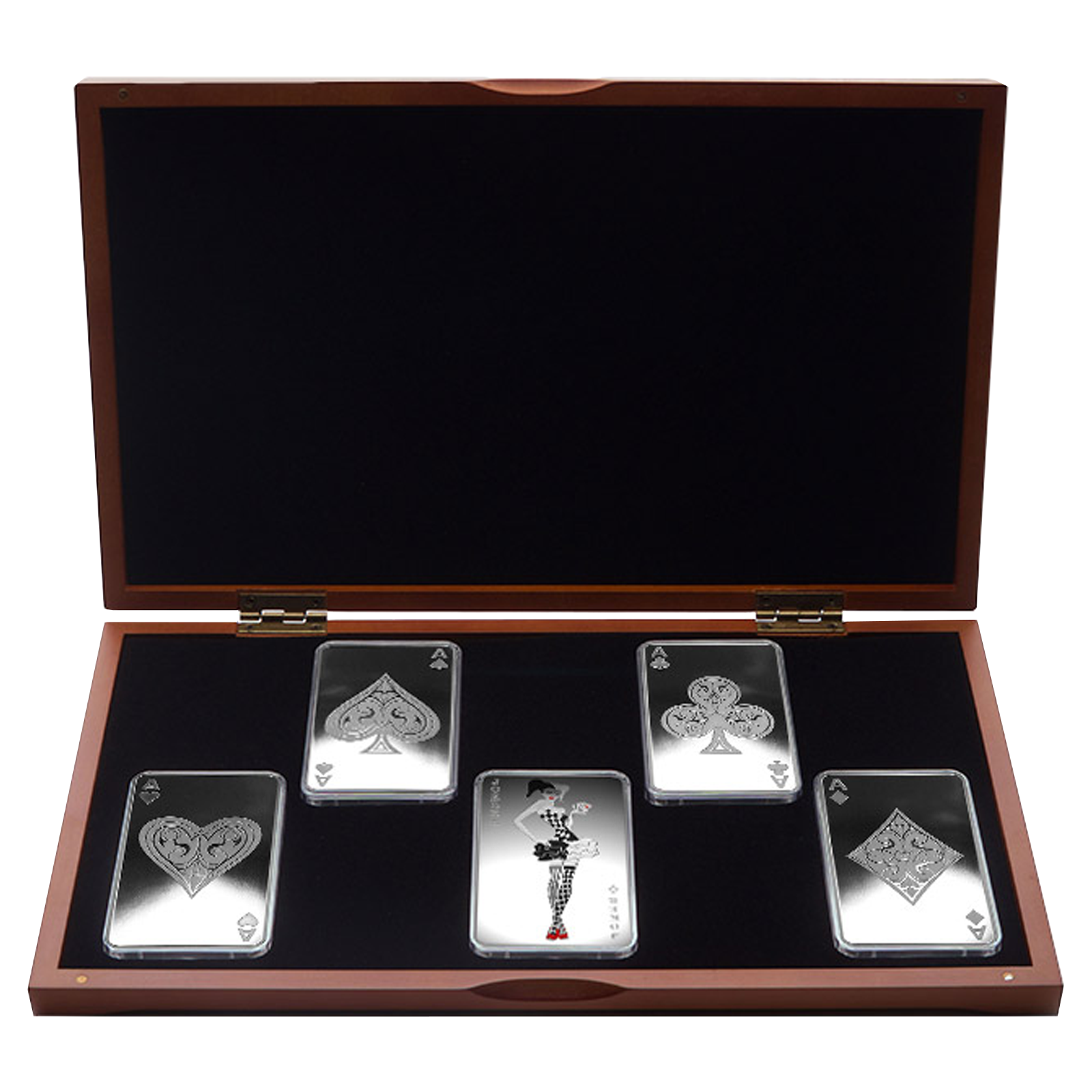 Buy 10 oz Silver Bar Set - 4 Aces + Joker Girl