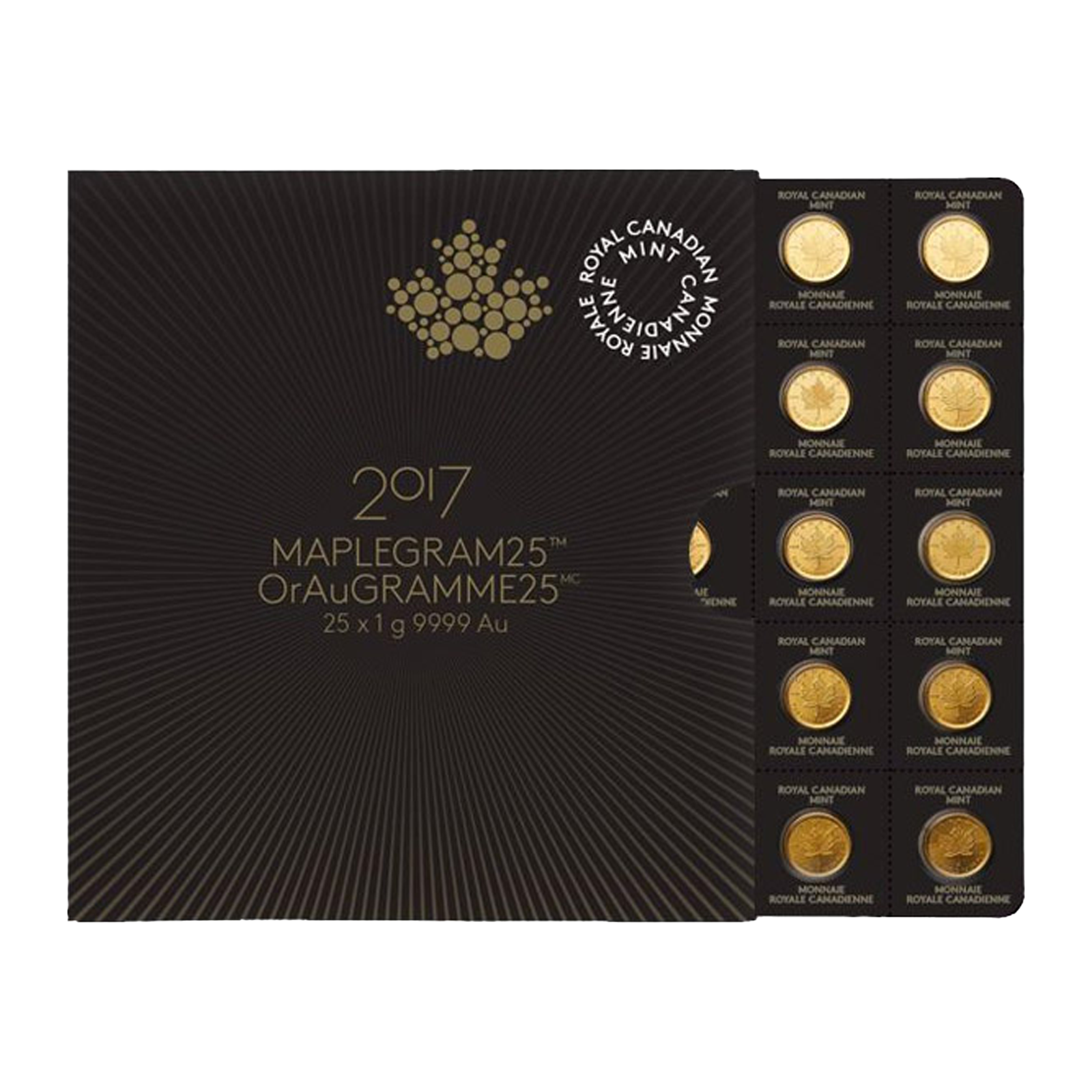 25 x 1 gram Gold MapleGram25™ (Random Year)