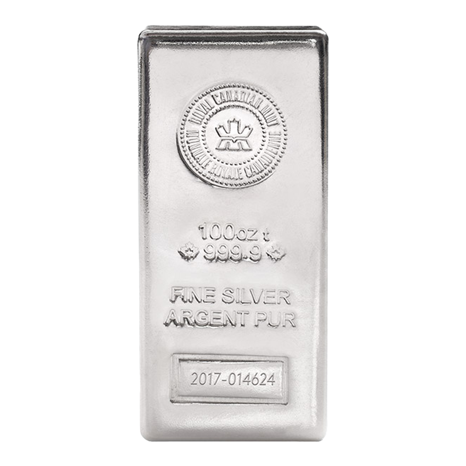100 oz Silver Royal Canadian Mint Bar